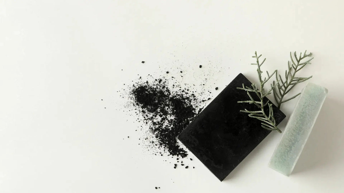 Black activated charcoal and tea tree cold process soap bars