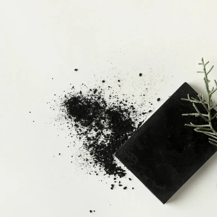 Black activated charcoal and tea tree cold process soap bars