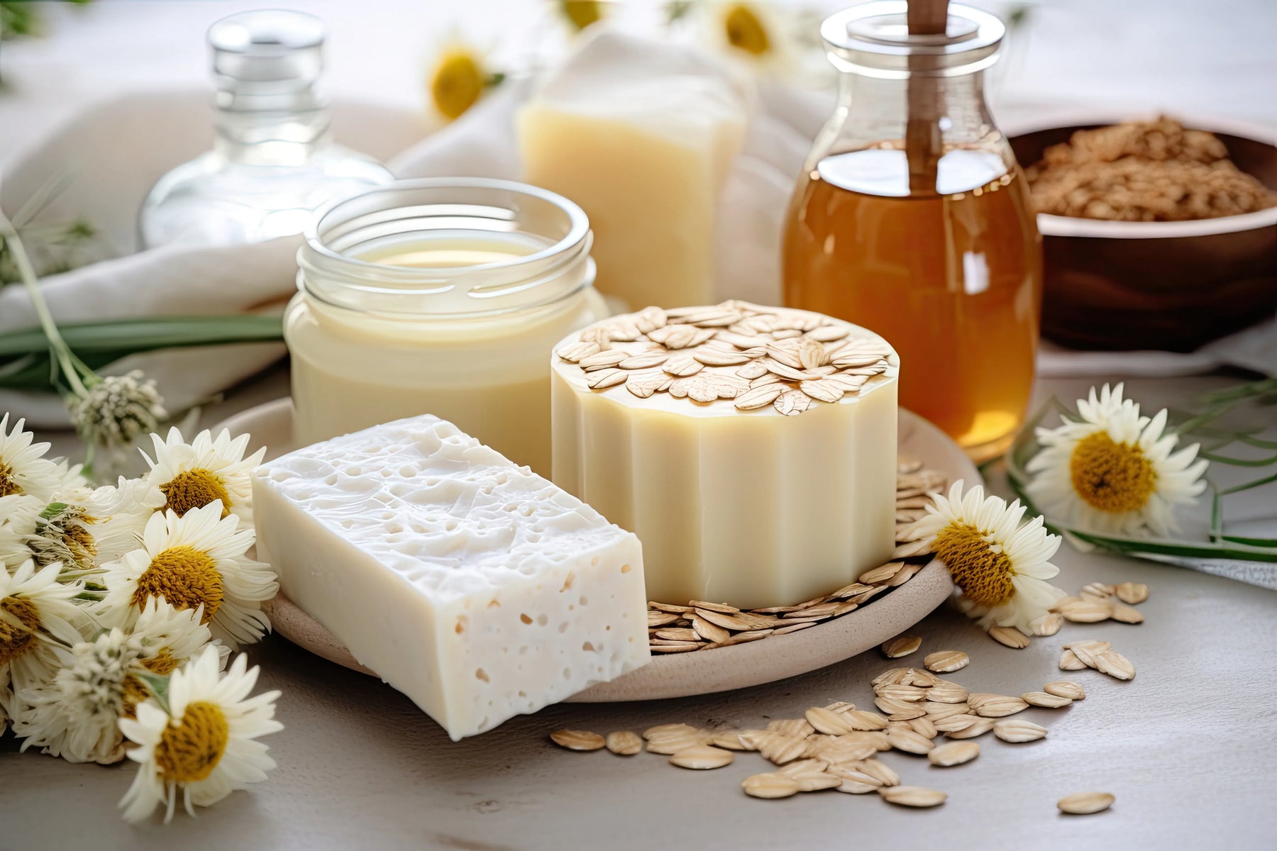 Make a gentle oatmeal, honey and goat milk cold process soap with our full formulation, milk soaping method, cure and UK and EU compliance guidance from Phoenix.