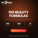 100 Beauty Formulas cosmetic formulation guide cover — 100 formulas, 146 pages, 13 categories