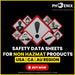 Safety Data Sheets for NON HAZMAT Products (USA, CA and AU)