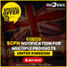 UK SCPN Multi-Variant Product Notification Service